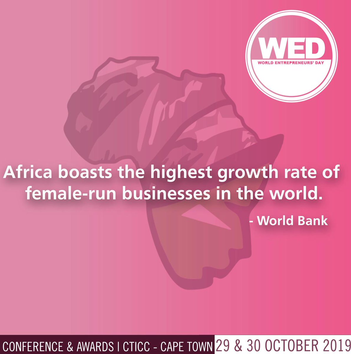 Did you know that #women #entrepreneurship rates in #SubSaharanAfrica are the highest in the world: 25.9% (GEM). It’s #WorldEntrepreneurshipDay, we congratulate all #womenentrepreneurs &amp; #changemakers across #Africa and the #globe. Register for #AWIEF2019> bit.ly/2X5z6rW