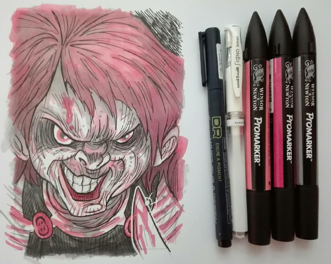 BRAND SPANKING New ScratchyArt #chucky #chuckydoll #horror #horrorart #art #artwork #artist #artistsontwitter #artworkontwitter #artontwitter