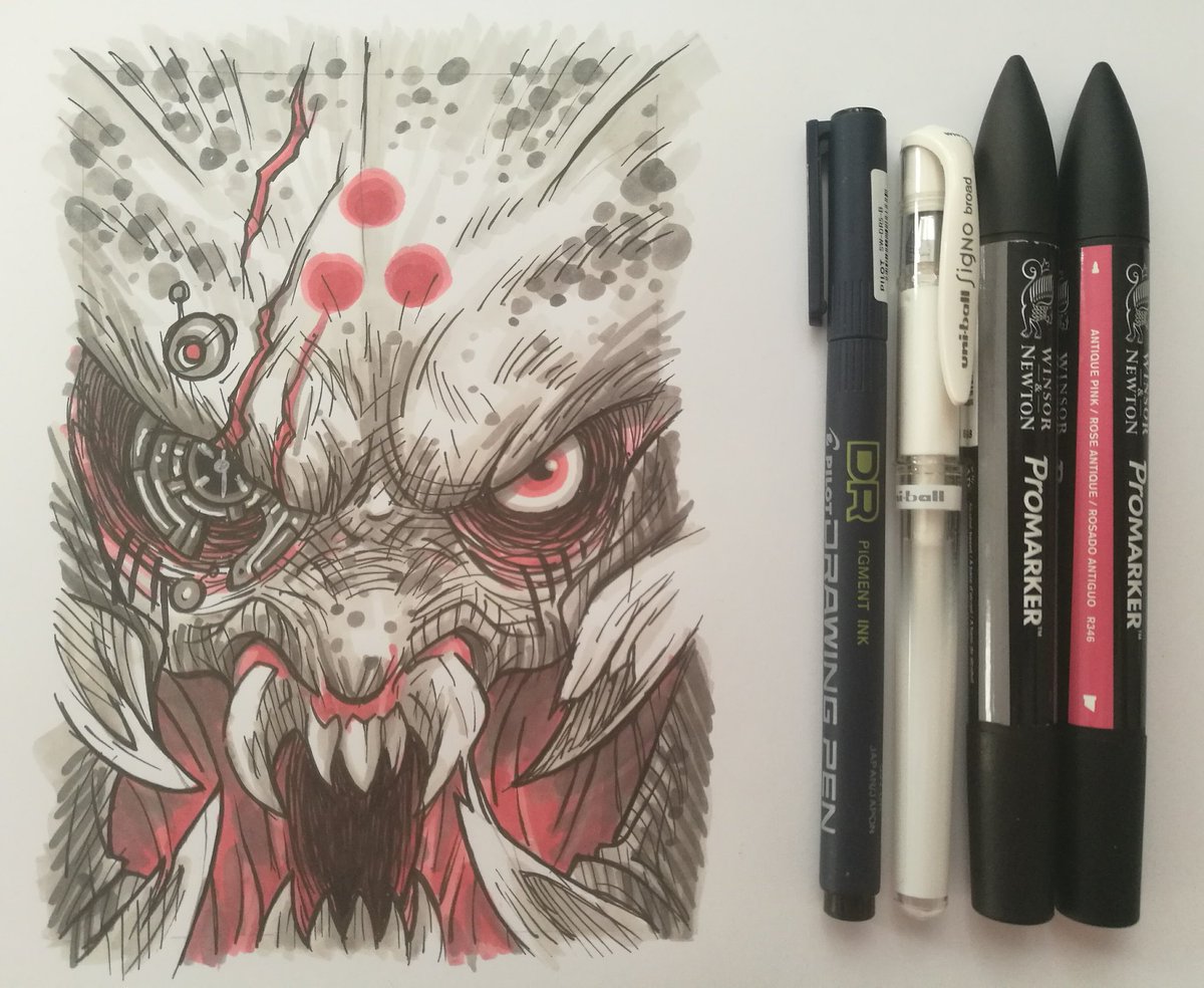 BRAND SPANKING New ScratchyArt by me " Ghost Skin " #ThePredator #Predator #Predatorart #art #artwork #artist #artistswork #artontwitter #ArtistOnTwitter