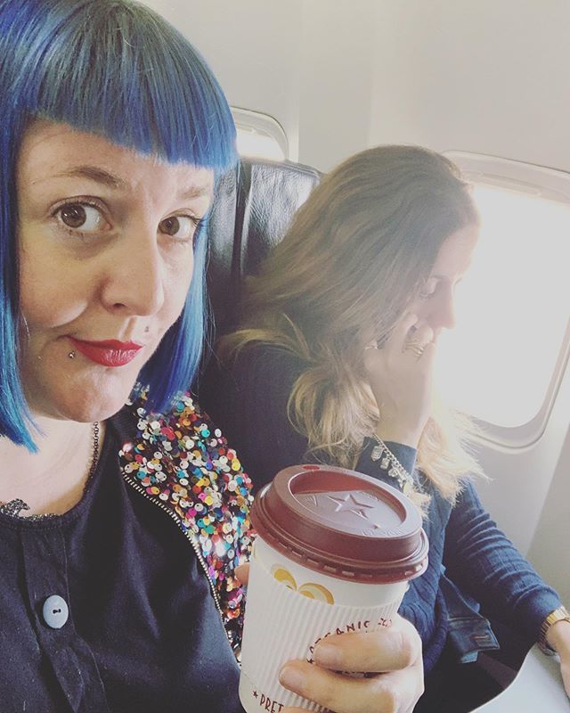 Pinkwood's tweet photo. This is me disapproving of Liz working while we’re en route to #Vancouver! 😑😂 #holiday #citybreak #imightnotcomeback https://t.co/KqEMjT7voT https://t.co/iGv1kivHwG