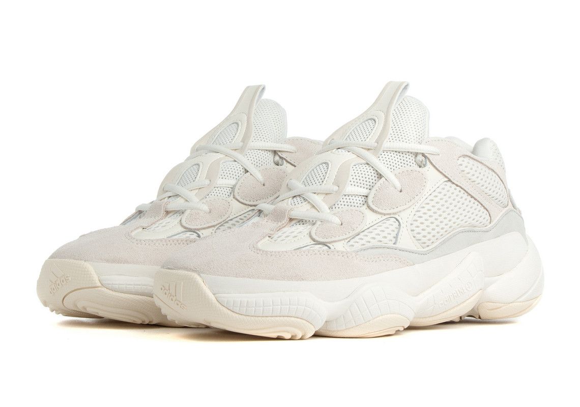 SneakerNews's tweet photo. The adidas Yeezy 500 "Bone White" releases this weekend. Check out our store list to see where you can get 'em: 
https://t.co/XLIvEV661U https://t.co/2tDjxeaqTu