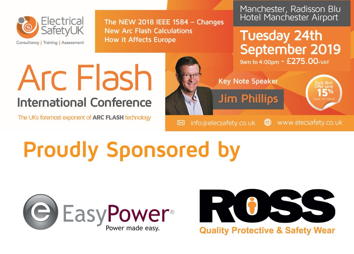 arcflashpro's tweet image. Join us in Manchester on 24th September for this year's Arc Flash International Conference. 

Find out more about the event here: ow.ly/K2Lo30nI3LI