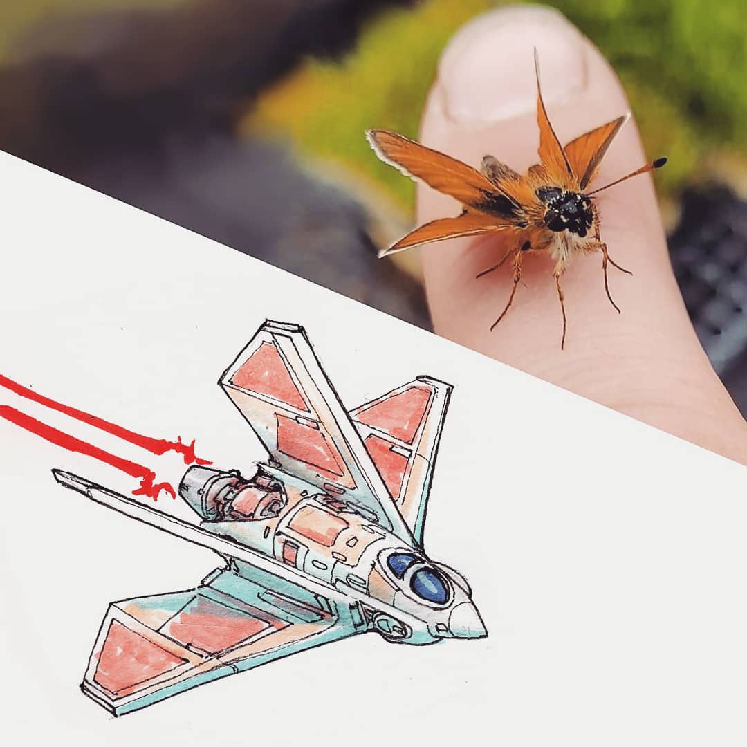 spacegooose's tweet photo. A little butterfly spaceship friend. Thanks to IG user @babybackscribbs for the adorable photo. 🦋🚀
#spaceshipthings #sketchbook https://t.co/hYT9RIaQxs