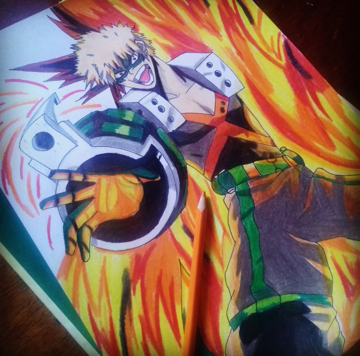 MassinissaAid's tweet photo. What do you think ? If you want to see how I made it go to my YouTube channel #Bakugou #MyHeroAcademia #AnimeArt https://t.co/NfQeYJl6dD