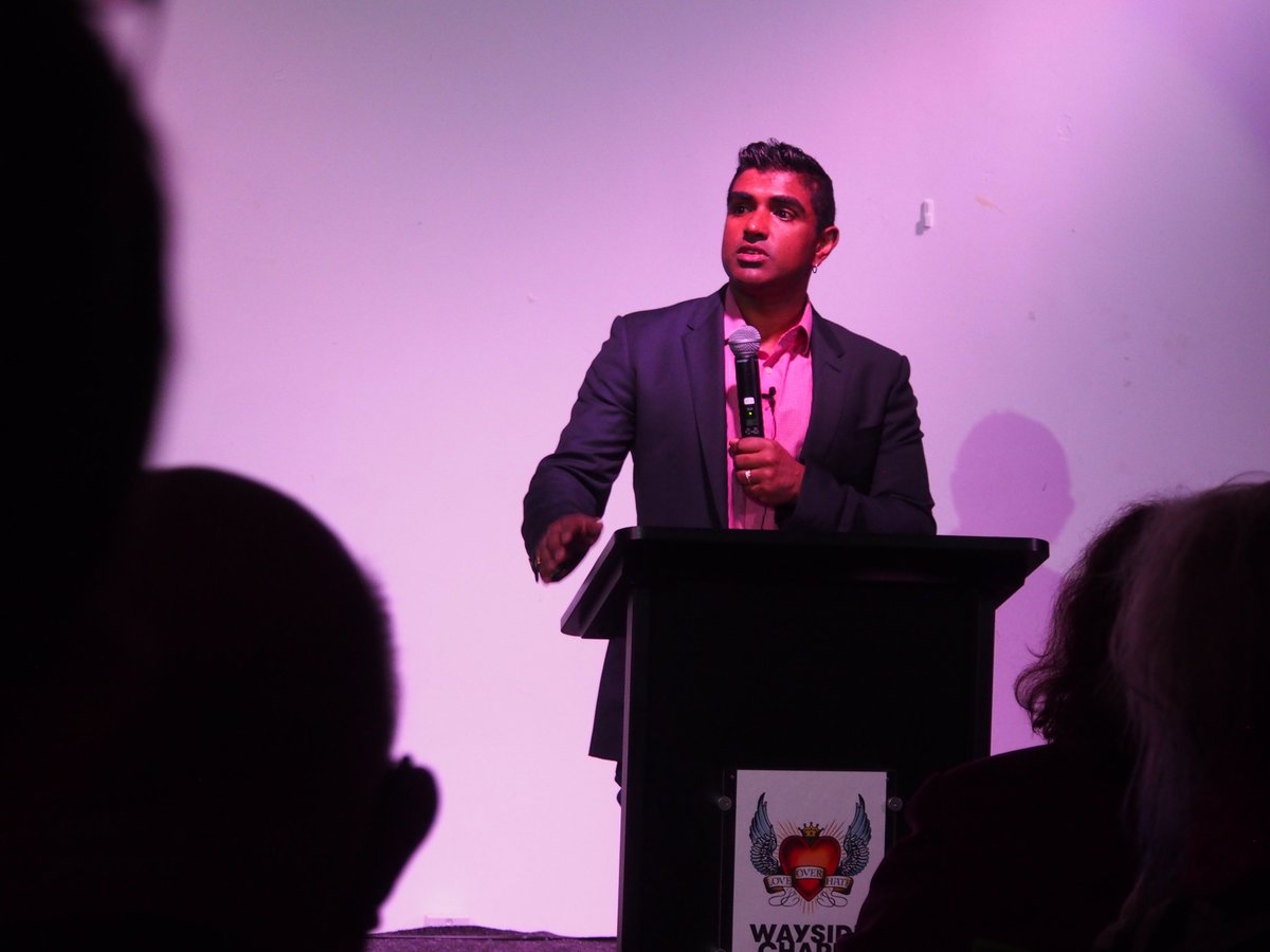 Wayside1964's tweet photo. We launched #SidebySide Conversations at #WaysideChapel last night, an event series where guests can hear from inspiring speakers and be part of the conversation about social #inequality Thank you to guest speakers @magattew, @albericie and @Waysidepastor #sidebyside19 https://t.co/xY4mSyY0TJ
