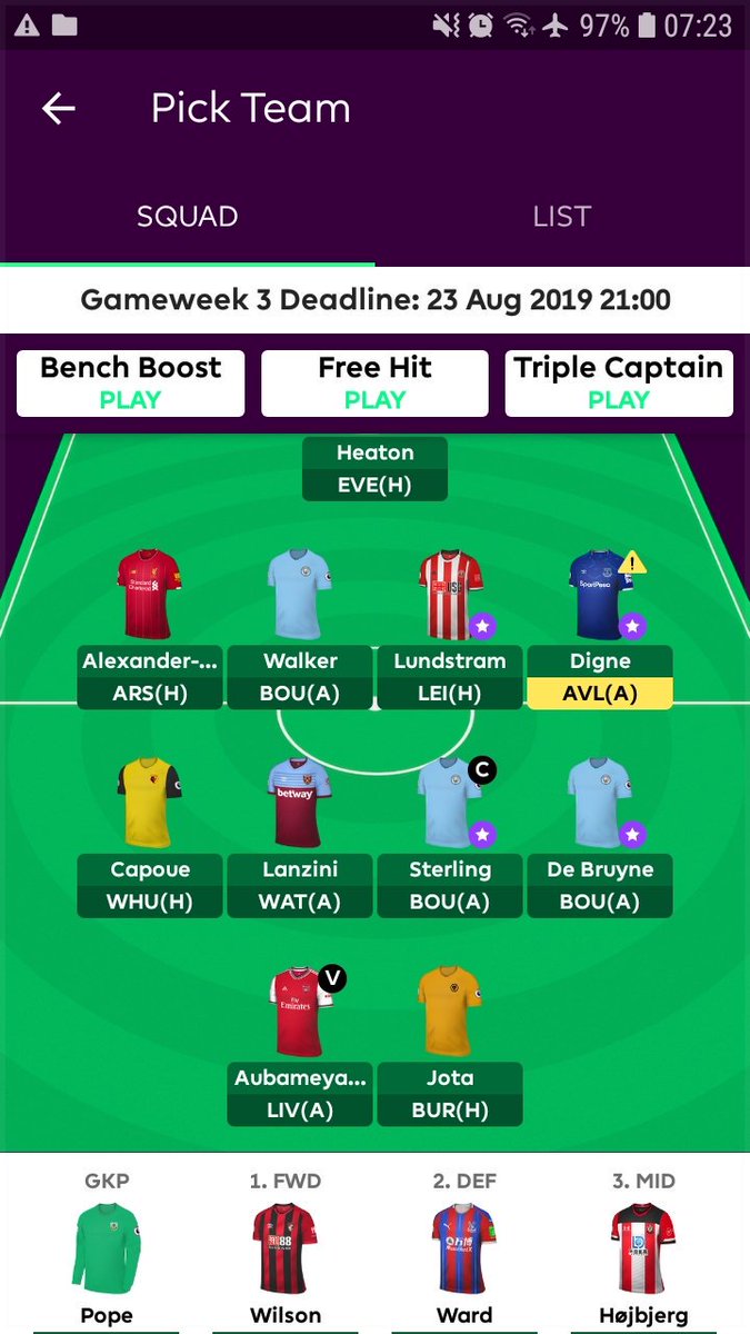 C1cameron's tweet photo. @OfficialFPL Got 162 points with this team so far https://t.co/22372xDKv2