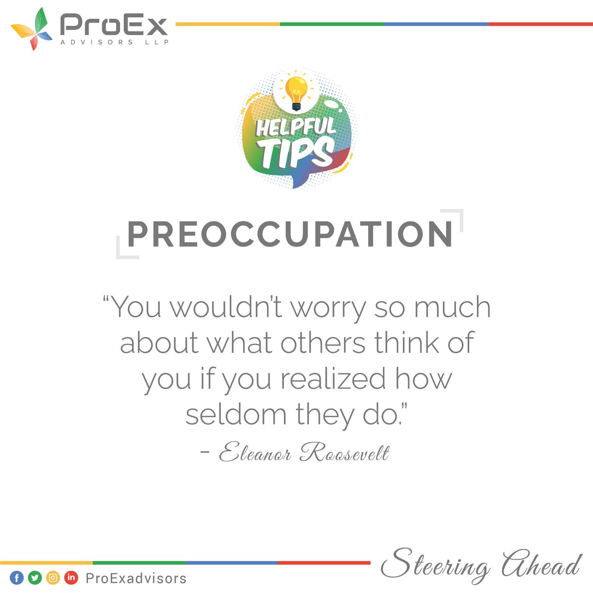 ProExadvisors's tweet photo. #WednesdayMotivation #WednesdayMorning
#WednesdayThoughts #Tips #Advices #TipsAndAdvices #occupation #GrowYourBusiness https://t.co/X2SWYBpscp