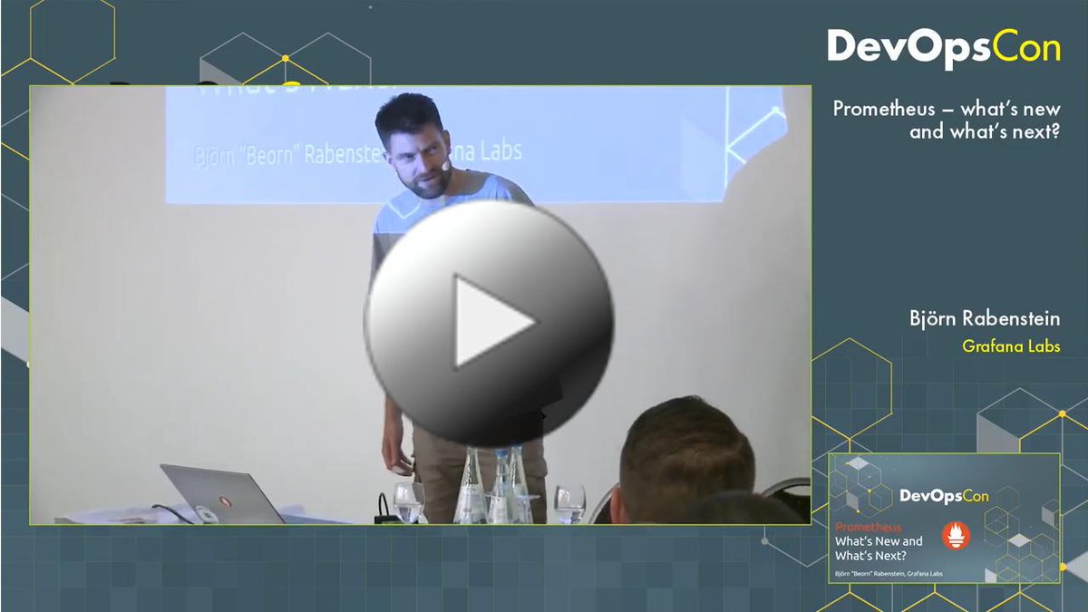 JAXenter's tweet photo. Prometheus – Was ist neu und was erwartet uns? https://t.co/iTcjj4EKac #Prometheus #monitoring #DevOps #DevOpsCon2019 @BjoernRS @devops_con https://t.co/y3BWuWzqfp