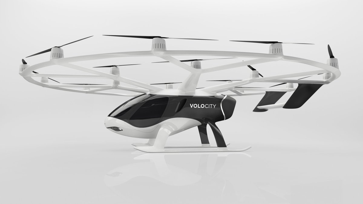 Behold the VoloCity!
Our fourth generation Volocopter is designed to be the most powerful Volocopter yet. Find out more: press.volocopter.com/index.php/volo…

#Volocopter #VoloCity #UAM #evtol #airtaxi #firsttofly #innovation #smartcity #mobility