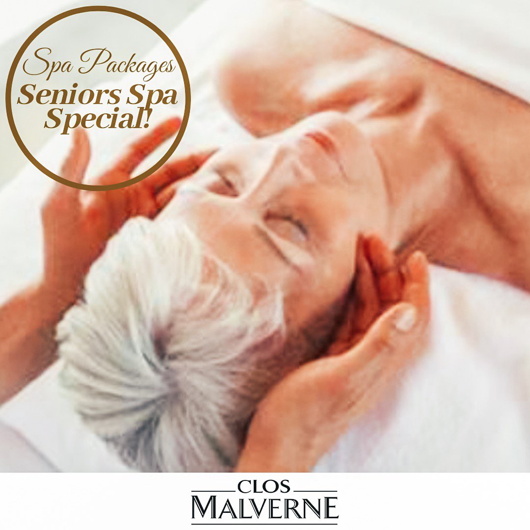 We’ve therefore put together an incredible Seniors (65+) Spa Special that can be enjoyed on Wednesdays &amp; Thursdays! Enjoy 15% off an all treatments at our Clos Malverne Spa &amp; give yourself a day of well deserved rest, relaxation &amp; rejuvenation.