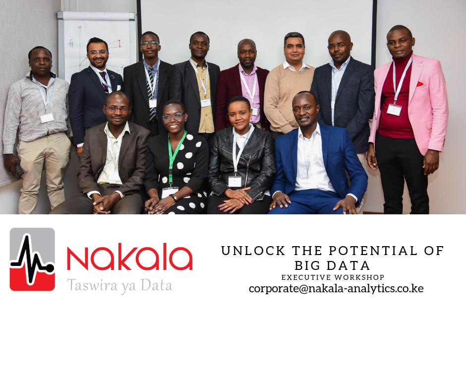 NakalaAnalytic's tweet photo. Congratulations! This team of #senior #managers who attended "Unlocking the potential of #bigdata #workshop" in #Nairobi will lead the industry.  Go ye and change the world! At #NakalaAnalytics, we are leading the #fourth #industrial #revolution #implementation. https://t.co/ZvAqNvrVS0