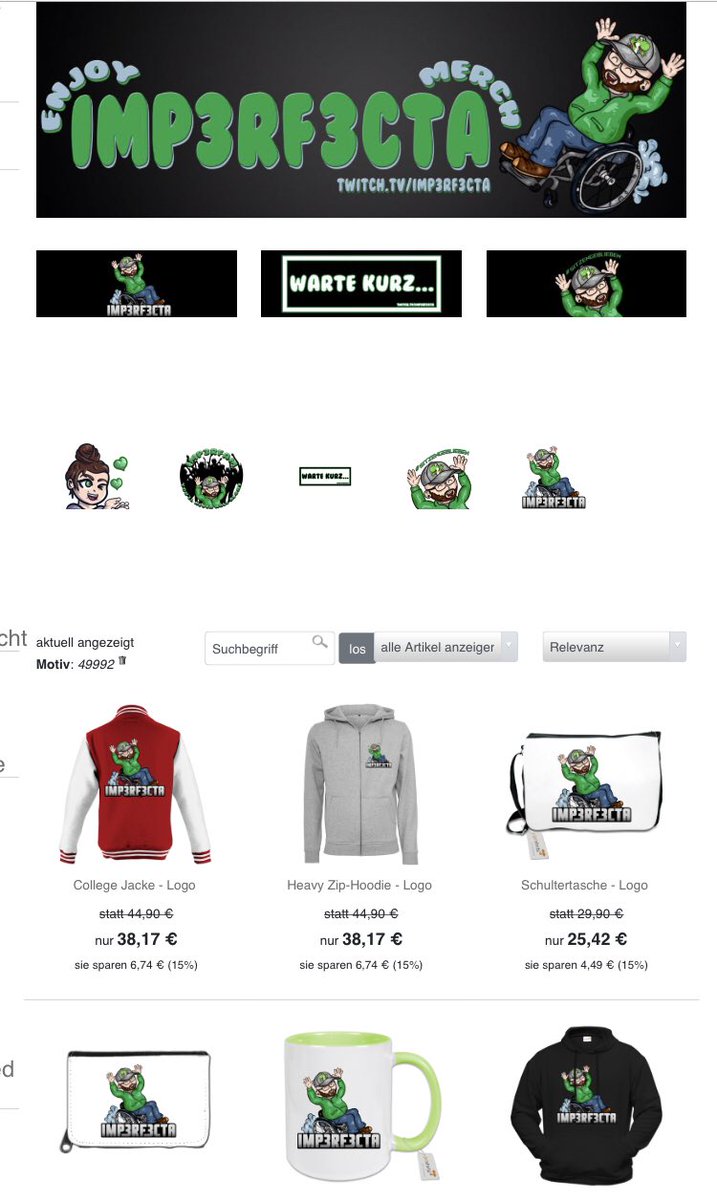 [Werbung]

Vom 20.8. - 24.8. fette 15% auf alle Artikel! Gönnt euch 💚

🔅getshirts.de/imp3rf3cta🔅

<a href="/RetweetRoyal/">👑 Royal Retweet 👑</a> 
<a href="/Retweet_Twitch/">Twitch Retweet</a> 
<a href="/getshirts/">getshirts</a> 
#gamescom2019  
#PrimeNightTV 
#GambitNetzwerk 
#TwitchDE 
#StreamerNetwork 
#GermanMediaRT 
#StreamAcademy
#SupportSmallStreamer