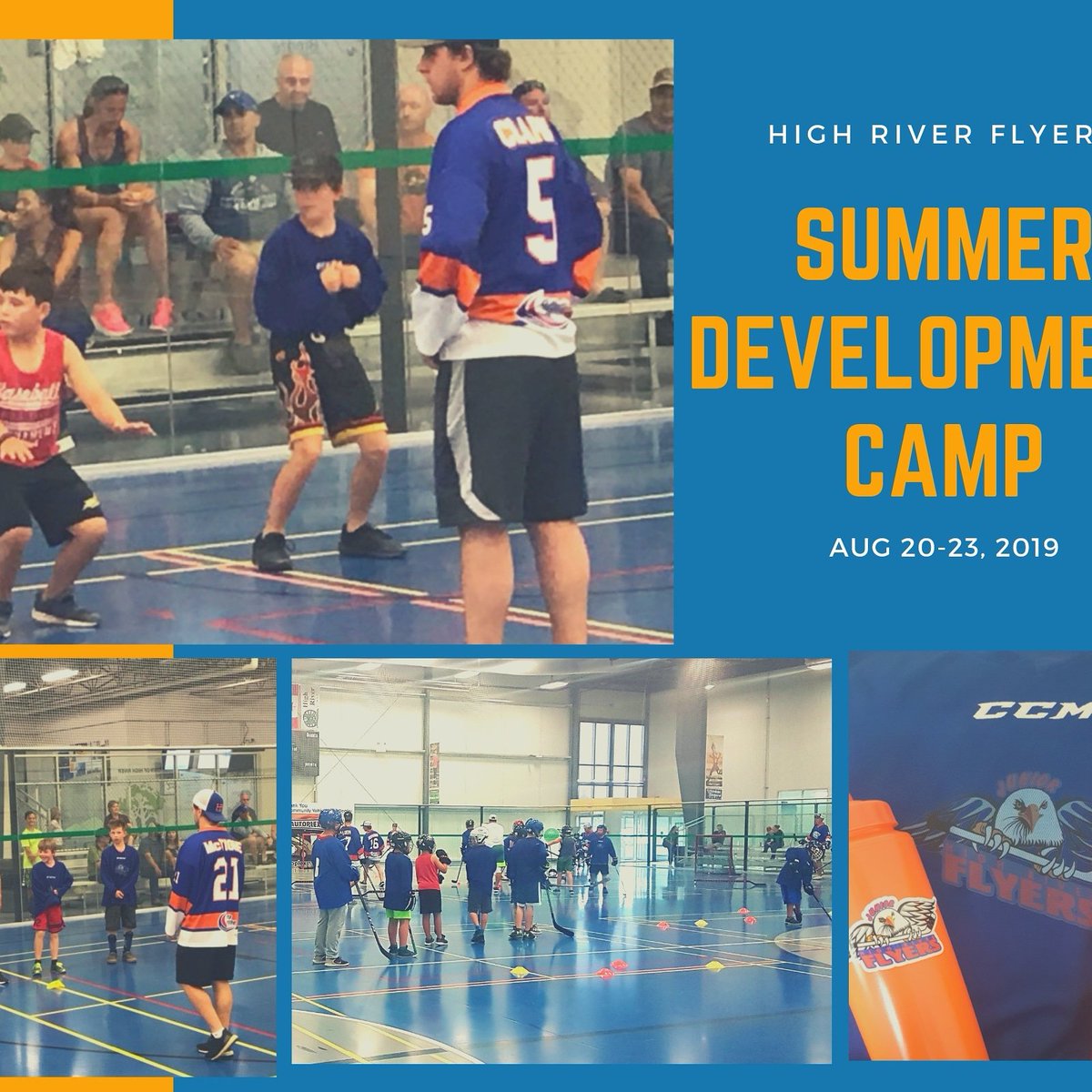 HRFlyers's tweet photo. Day 1 @HRFlyers Summer Dev Camp at @Cargill Fieldhouse in @TownOfHighRiver was a success!!
Thx to #CoachColten Hayes #21 Michael McTighe #16 Jakob Jefferies #17 Ty Alger #18 Brennan MacPherson #5 Taylor Clarke #28 Logan MacLean for their #Leadership.
#juniorhockey
#happykids https://t.co/Hh3qa5jrYe