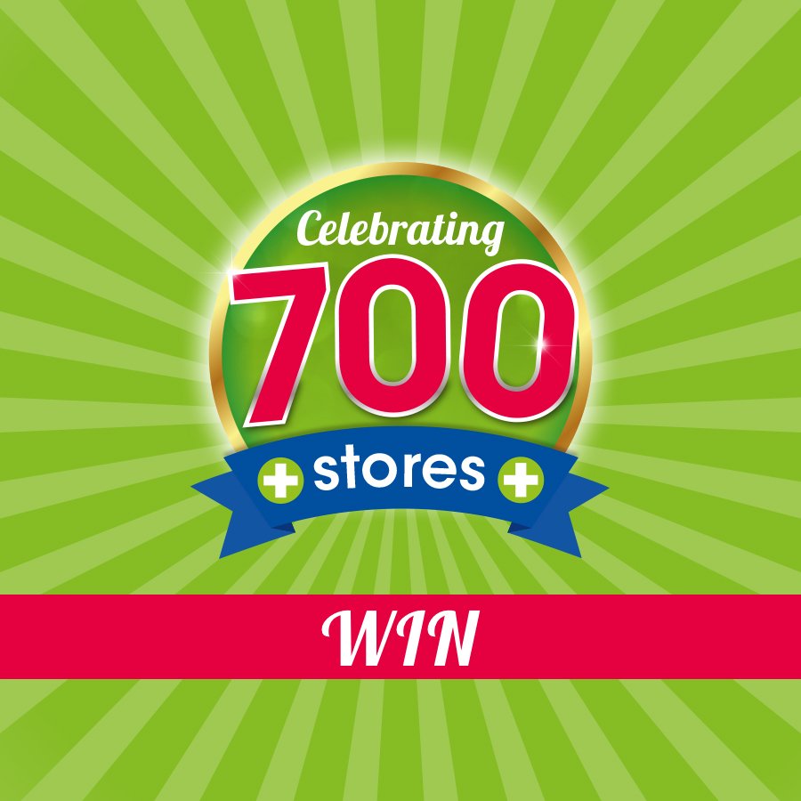 Clicks on Twitter "Have you heard?! We’re celebrating 700 stores! Our