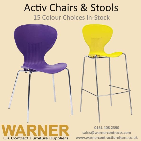 WarnerContracts's tweet image. Ever popular, durable, stylish Activ #CafeChairs &amp;amp; #HighStools in 15 colours! In-stock and available for express delivery. Buy online at warnercontractfurniture.co.uk or get in touch for a free quote on 0161 408 2390 / sales@warnercontracts.com #CommercialFurniture #ContractChairs