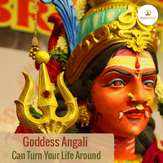 AstroVed's tweet photo. Goddess #Angali has the #power to transform lives by destroying #negativity and fear, dissolving sins and granting victory. Sponsor group or individual fire lab for her and receive her blessings. https://t.co/pKnvAK2tOw https://t.co/qIRR0Wp0MD