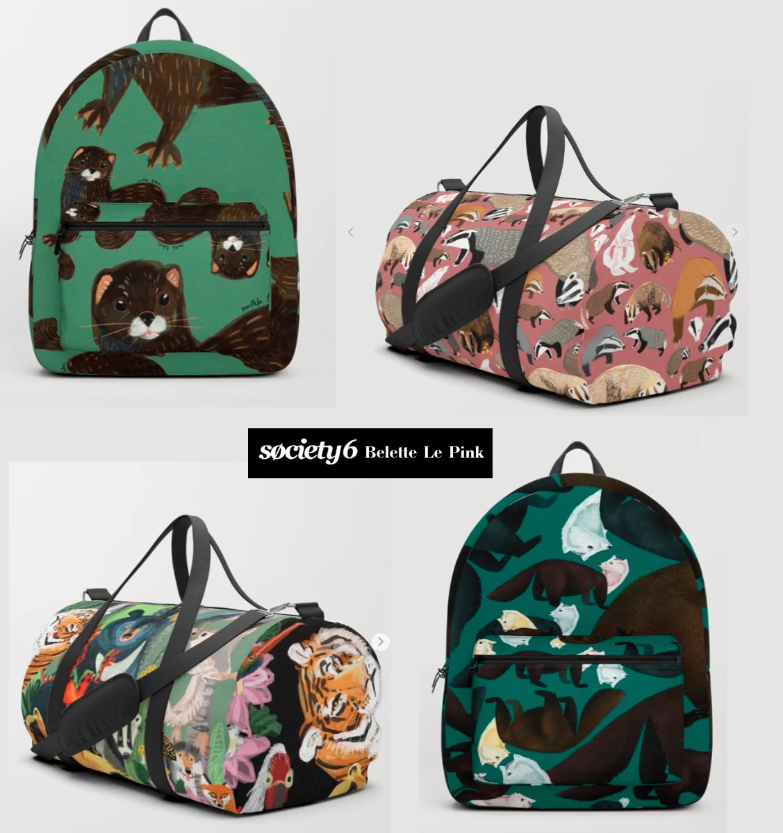 BeletteLePink's tweet photo. #bags #baggage #backpacks #totebags #pouches and #dufflebugs on my @Society6
there are some of my #charitableart for some #causes
Read about my charitable art tems here
https://t.co/q19u7TeTKo
#charitableisfashionable #belettelepink #youcanhelp #society6 #backtoschool https://t.co/sOYVVHrarA