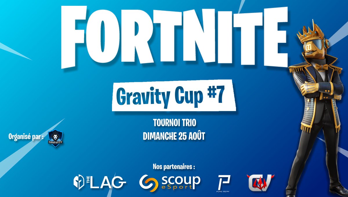 Gravity_e_SporT's tweet photo. Déjà 12 participants au tournoi en trio organisé par @Gravity_e_SporT
Fermeture des inscriptions Dimanche à 15h.
@Esportdevil @Exalty_UltraX @iraegaming @FNCompetitive @Fortnitesport #cuptrio #TriosCashCup #fortnitetrio https://t.co/4JSrMSWHSJ