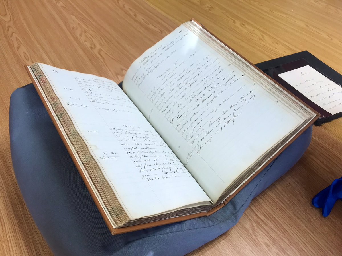 phoebe_moore's tweet photo. I thought I had illegible handwriting! This morning on @bbcrb we visit the #SSGreatBritain to hear how a special computer is trying to decipher Isambard Kingdom #Brunel’s diaries and letters! 📖🖋🔎@SSGreatBritain #Bristol https://t.co/fgDsaCRkMv