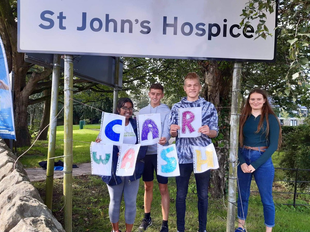 inspiraVicC's tweet photo. #NCSLancashire Team Rocky did a fantastic job of cleaning my car &amp; "washing my worries away" @SJHospice on Saturday.  They raised over £200 for the bereavement services as part of their @NCS #socialaction Ramsey the dog was very impressed with their efforts 😁 @inspiraforlife https://t.co/DXE4xM9wq6