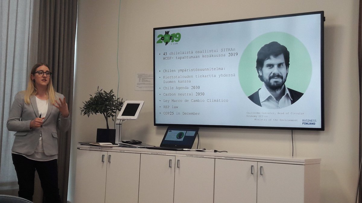 eduparkfi's tweet photo. #EduPark'in aamukahveilla @BusinessFinland'in Anna Niittylä avaa #koulutusvienti'mahdollisuuksia Chileen #kiertotalous'teemassa. Markkina on vastaavanlaista laajemminkin Latinalaisessa Amerikassa. https://t.co/ZjtgARBZSj