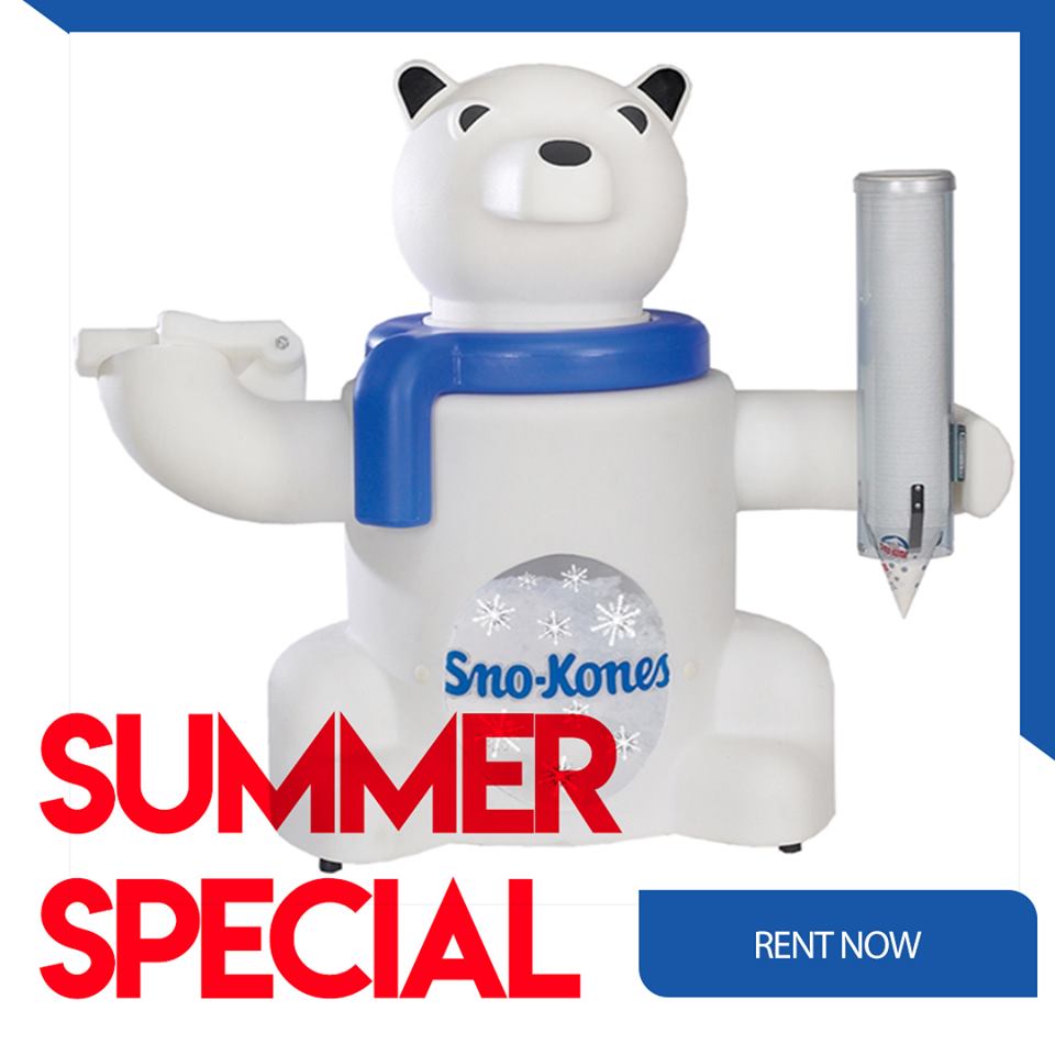 KathyextremeEx1's tweet photo. SNOW CONE | RENTAL AND SERVICES
The Polar Bear Sno-Kone 1890 features a commercial-grade motor that can power through ice like nobody's business. It measures 38 inches wide, 20 inches deep and 34 inches high, making it ideal for mid-sized counter spaces.

#snowcone #iceddrink https://t.co/NTvtNezutv