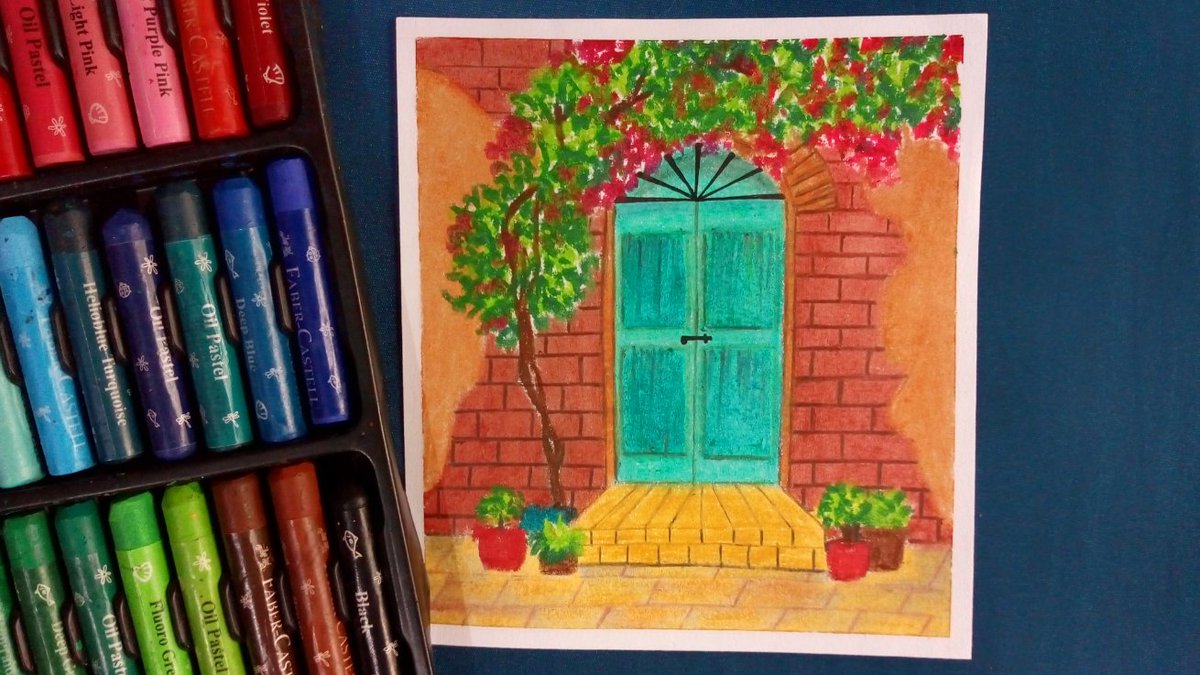 gm creations on twitter beautiful drawing of door and flower tree want to draw this then watch this https t co dtz1246vqm art oilpastel drawing door flowertree gm creations floweringdoorways https t co fokmqhmfxt twitter