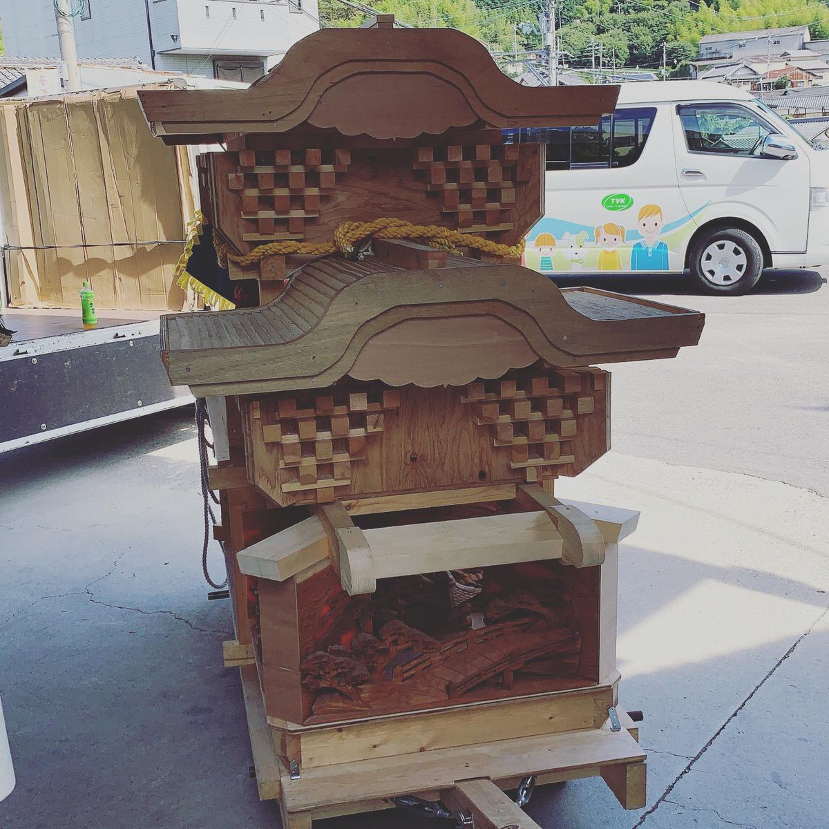 手作り　だんじり 岸和田だんじり祭りミニチュア手作り
