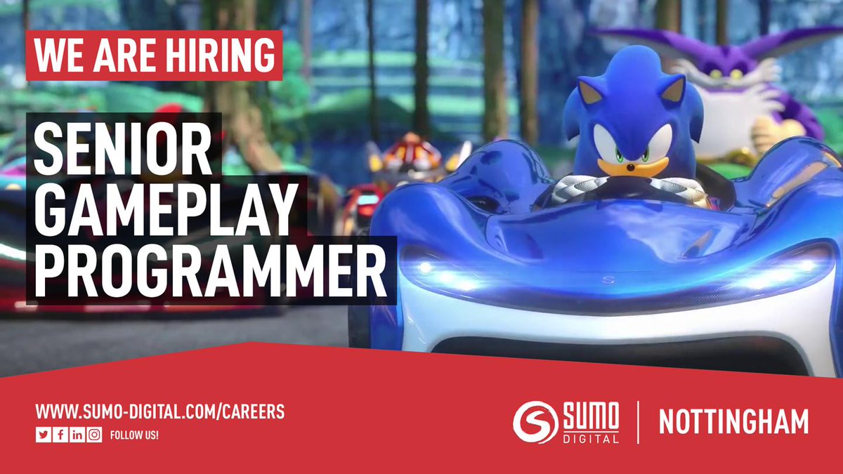 SumoDigitalLtd's tweet image. We are seeking a Senior Gameplay Programmer to join us at #SumoNottingham!

Apply today:
jobs.lever.co/sumo-digital/c…

#GameJobs #CodeJobs