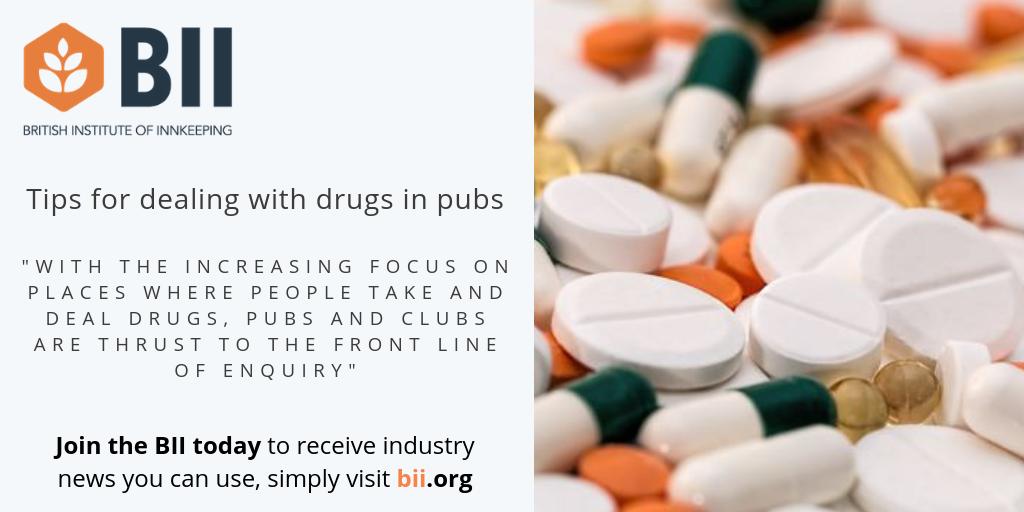 BIIandBIIAB's tweet photo. Helping you prevent the use and sale of drugs in your pub, we have put together a plan of action to ensure you and your customers are free from harm... Click the link for our checklist: https://t.co/OEUGDGNtpS 💊❌ #drugsinpubs #drugmisuse #pubhelp #bii https://t.co/55VHa62WI9