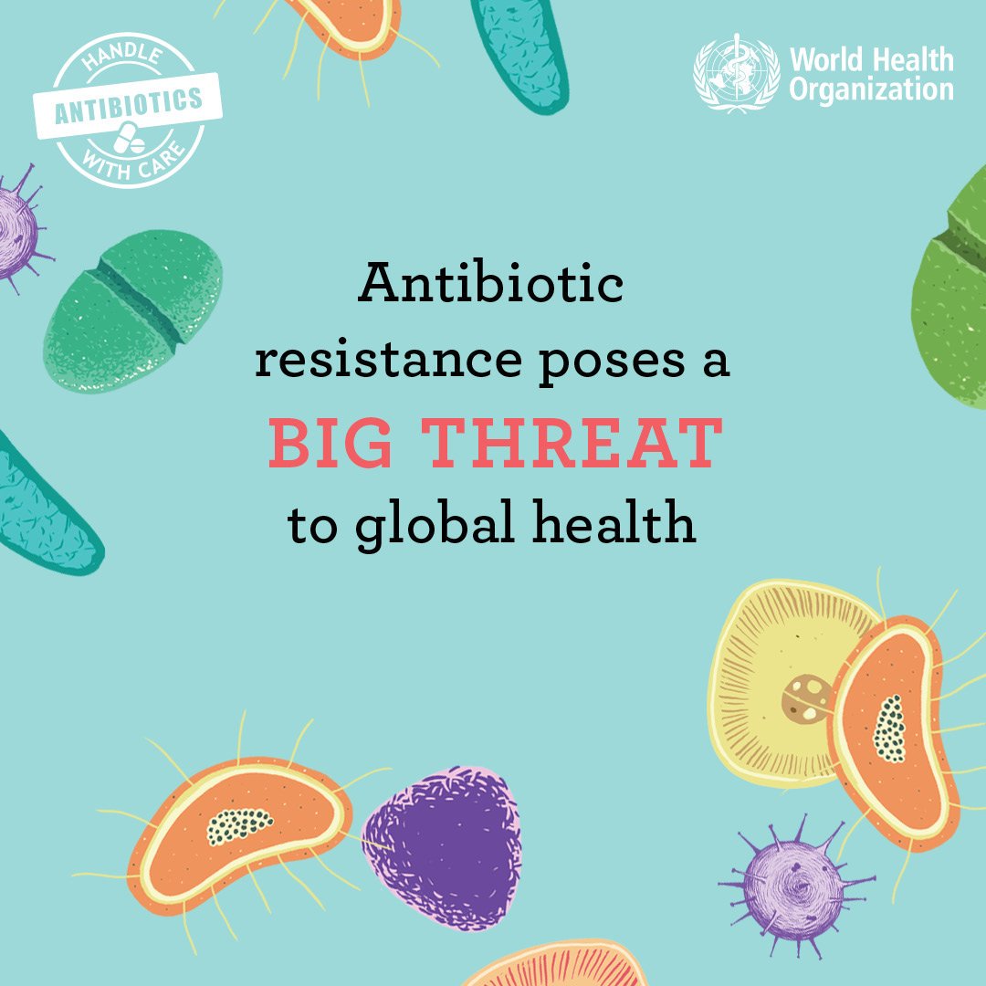 WHO_Europe's tweet photo. Antibiotic resistance is one of the most urgent global health threats. Everyone has a role to play in improving antibiotic use to help fight #AntibioticResistance. https://t.co/kTT4PkusWU