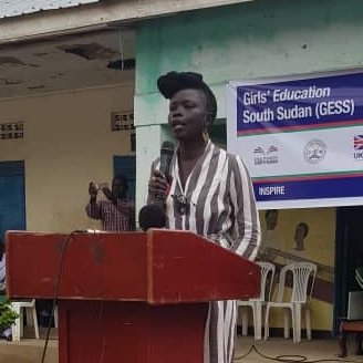 GirlsEdSS's tweet photo. #GESS2 Team Leader, @akujad, opens the event with a few words to thank @DFID_UK and @MoGEISS for their continued commitment to #GirlsEducation in #SouthSudan.

#UKaid #FemaleLeaders #EducationForAll https://t.co/Mx2eYqg0Da