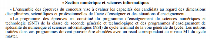 Formiris's tweet photo. #CAPESInformatique #NSI #SNT
JO du 24 Juillet
▶️Modalités d’organisation des épreuves du concours du #CAPES Section Numérique et Sciences Informatiques : concours externe; concours interne; troisième concours
https://t.co/QQ2y7HEcdF https://t.co/FI5i2pyYwF