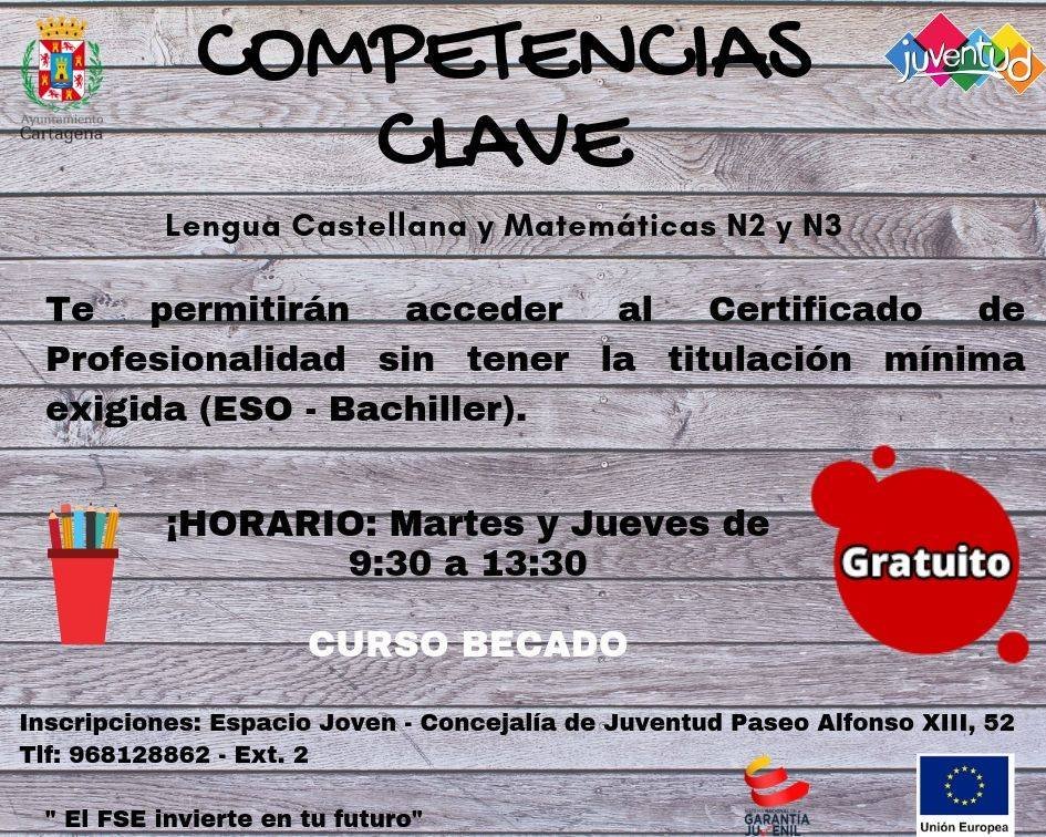 Juventud Cartagena (@juventudct) on Twitter photo En #JuventudCartagena te preparamos de manera #Gratuita para la realización de la prueba de #CompetenciasClave que convoca el #SEF. Si esta info te interesa llámanos al #EspacioEmpleo ☎️ 968 128 862, ext 2 o escríbe a 📬 empleojoven@ayto-cartagena.es.
#EspacioJoven #FuturoLaboral En #JuventudCartagena te preparamos de manera #Gratuita para la realización de la prueba de #CompetenciasClave que convoca el #SEF. Si esta info te interesa llámanos al #EspacioEmpleo ☎️ 968 128 862, ext 2 o escríbe a 📬 empleojoven@ayto-cartagena.es.
#EspacioJoven #FuturoLaboral