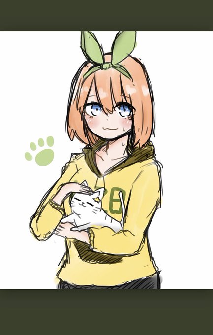 ゆうさんがTwitterに投稿した中野四葉(五等分の花嫁)のイラスト。