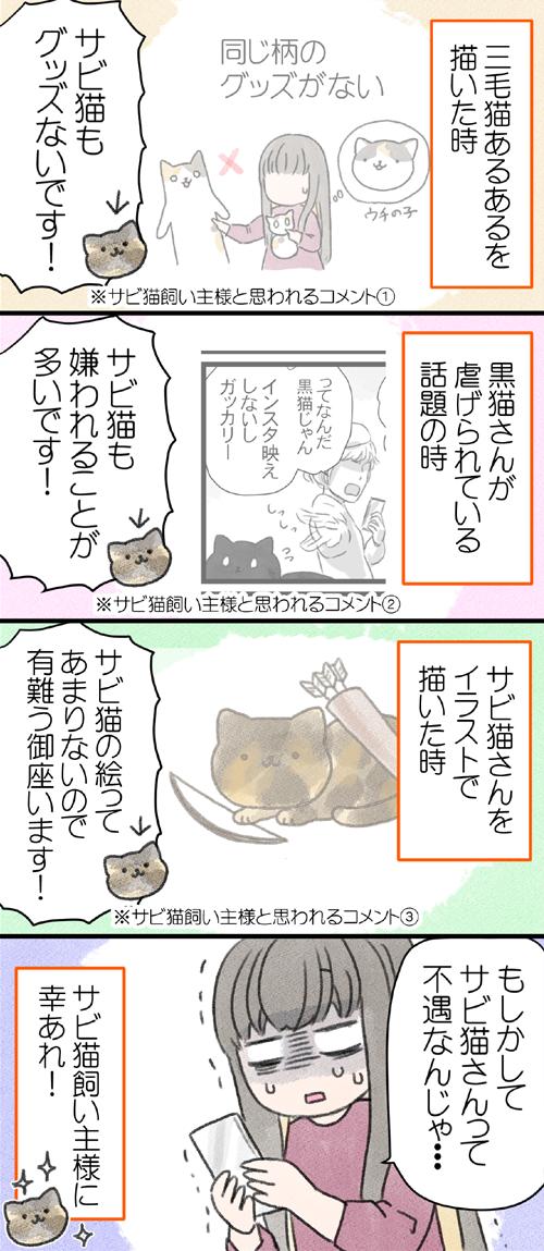 猫情報の投稿を始めて数ヶ月…
様々なコメントを拝見して気が付いたことがありました…

ちなみに私はサビ猫さん大好きですよ！！！ 