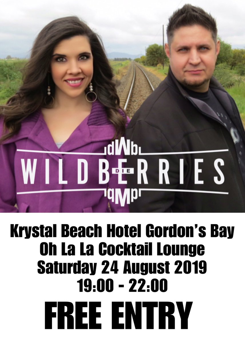 dieWildberries's tweet photo. Saterdag 24 Augustus sien ons jou by Krystal Beach Hotel. 😎
Gratis toegang so kom kuier saam! 💃🕺🎶 

#gordonsbay #krystal #beach #hotel #live #show #entertainment #afrikaans #diewildberries https://t.co/o7h7gV7Da7