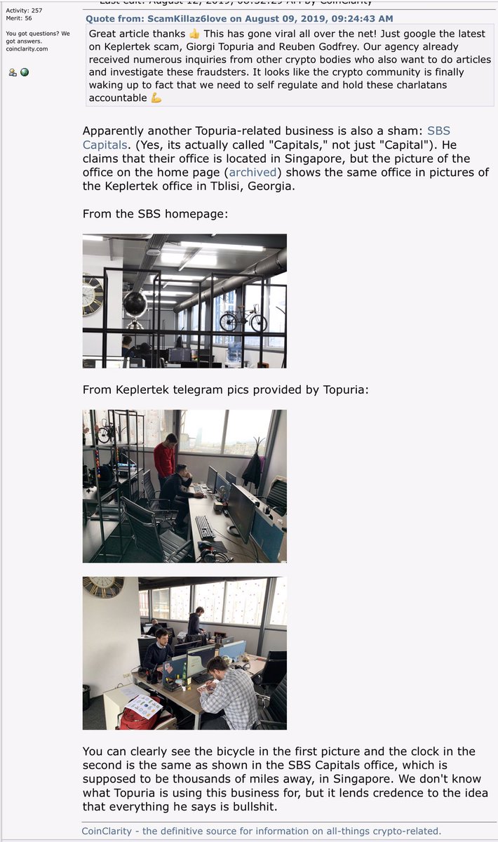 RAT_Bastard_'s tweet photo. ⚠️EXPOSED👉🏽#SBSCAPITALS IS #KEPLERTEK 😱 https://t.co/b154zpKv88 SAME OFFICE ON WEBPAGE https://t.co/nDMQeYBMXw PLEASE 🔄SHARE AND WARN OTHERS‼️#diehard61909477 #RodgerKnutson #Scamalert22 #ScamAlertViral #ScamAlertViral #scamalertcom @MAS_sg @MartinPetran2 @BeastPlatform https://t.co/frnQ0XDQKZ