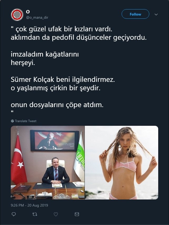terlanimanov's tweet photo. Sümer Kolçak pedofili düşüncelere sahip bir sapıktır, gerekenin yapılacağını umuyorum. @EmniyetGM #sümerkolçak #sumerkolcak https://t.co/qCshvg9aFm