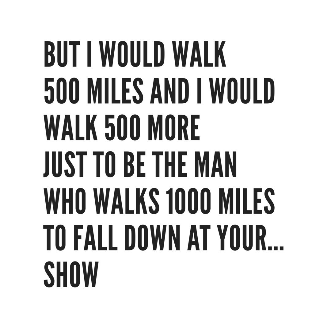 ComedyLarissa's tweet photo. Turns out when #theproclaimers were singing about walking #500miles they were actually singing about #edfringe... here was me thinking they were singing about love! Walk 500 miles to @ParadiseGreenUK today to sing-along!

The Soundtrack Of Life | 16:20 @kinkyfish_drama https://t.co/SXNGpVqkyL