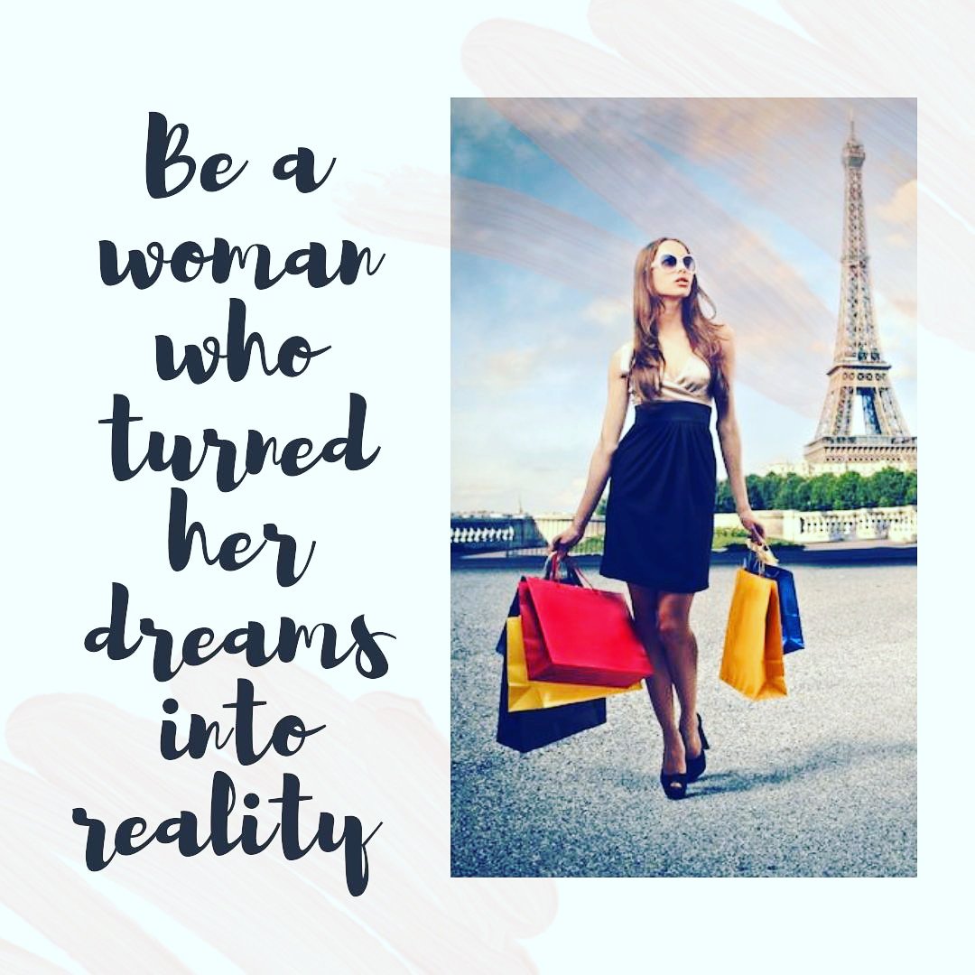Be a woman who turned her dreams into reality 
#quotestoliveby #womenempowerment   #mompreneur #womenwithmoney   #motivatingwomen #reachinggoals #sisterhood #motherhood #womenentrepreneur #womenbuildingwomen