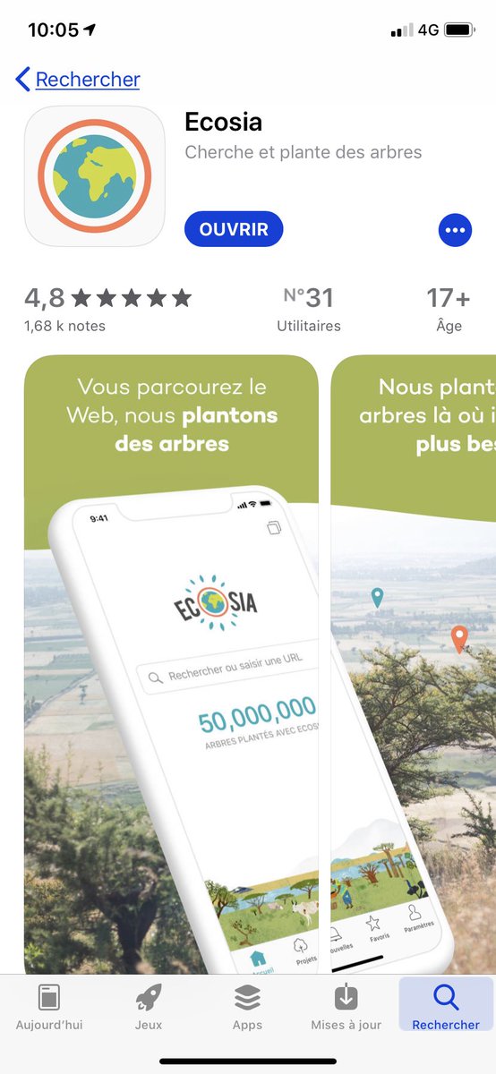 mchpi_'s tweet photo. Je crois qu’il a jamais était aussi important que d’aller utiliser l’appli/navigateur Ecosia !
Chaque recherches que vous faites dessus, permet de financer et de replanter des arbres dans le monde 

Vu ce qu’il se passe en Amazonie ça me déchire le cœur #PrayforAmazonia https://t.co/fYW9ZtdABK