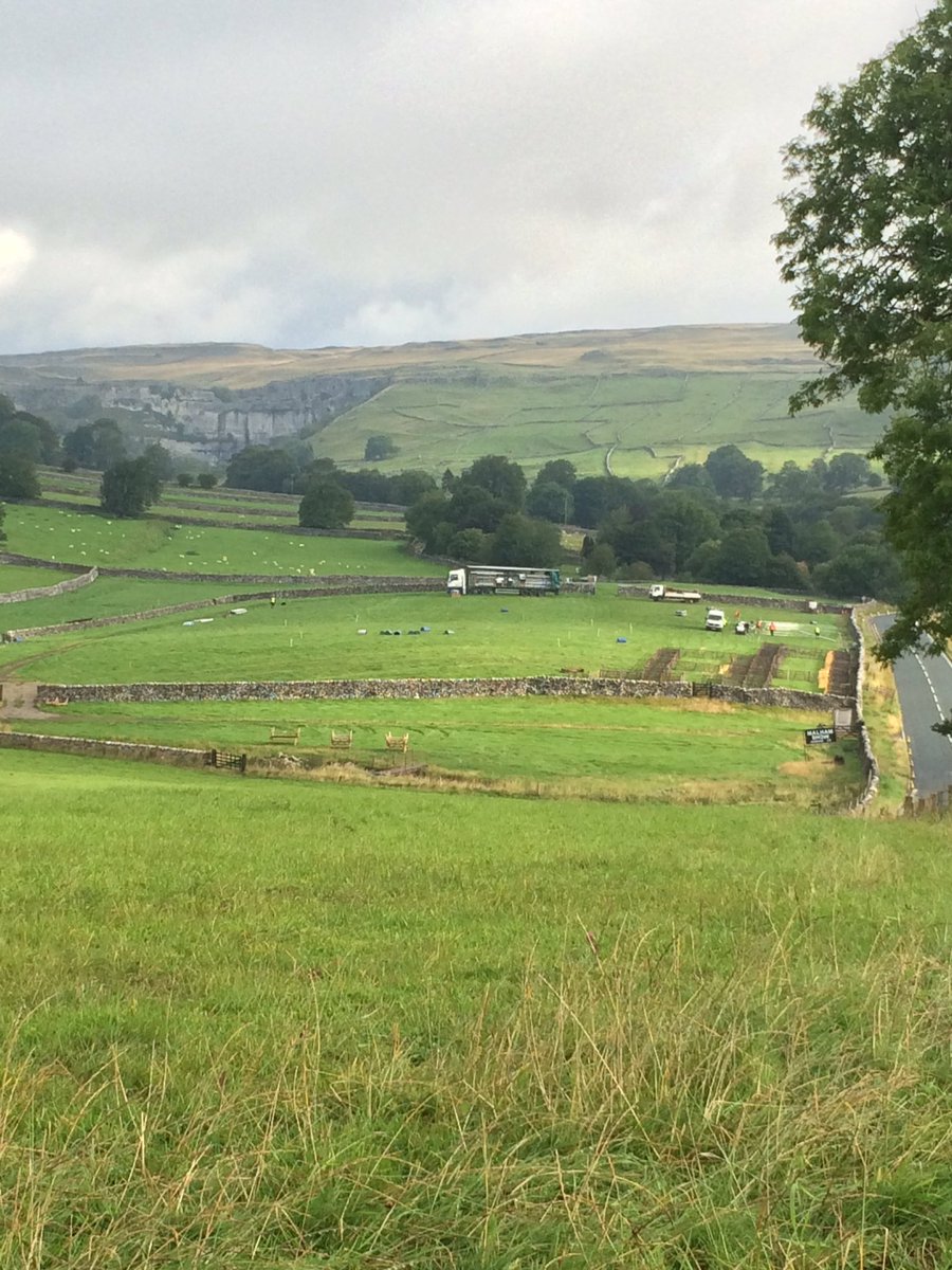 The marquees are starting to go up. How about that for a view <a href="/malhamdale/">Malham Yorkshire</a> <a href="/TheListerArms/">Lister Arms Malham</a>