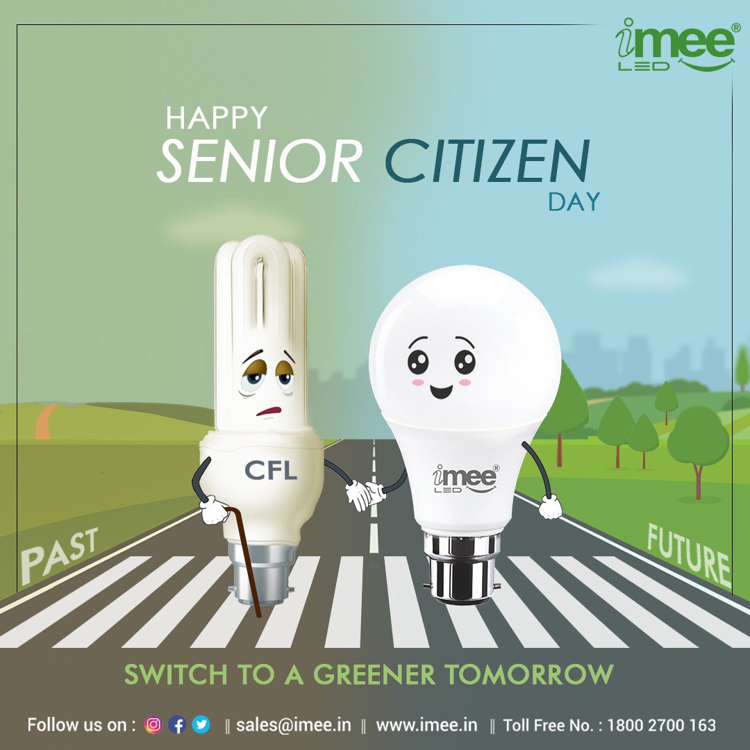 iMeeLED's tweet image. We're fortunate to have seniors around us, who guide us through life for a brighter future with their experience and wisdom. Let's celebrate this #SeniorCitizenDay,by honoring each and every senior citizen around us. #iMeeIndia #HappySeniorCitizenDay