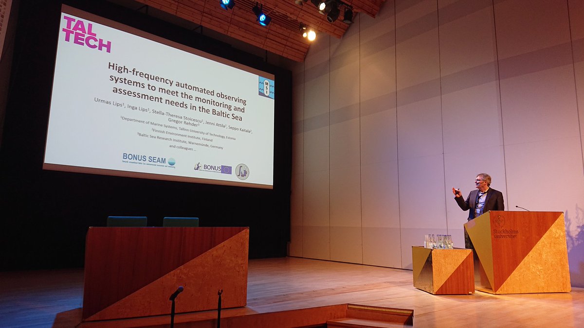 BONUSBaltic's tweet photo. TallTec's Urmas Lips, updates on development of new marine data gathering tools in the Baltic. #BONUSSeam #BONUSIntegral #bssc2019 A great intro for @BONUSBaltic @Ostseeforschung workshop Tech for science tomorrow at 14.00. Everybody is welcome! https://t.co/pHo6x4kWg8