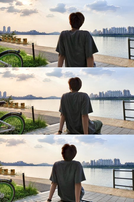 RM BTS menikmati senja