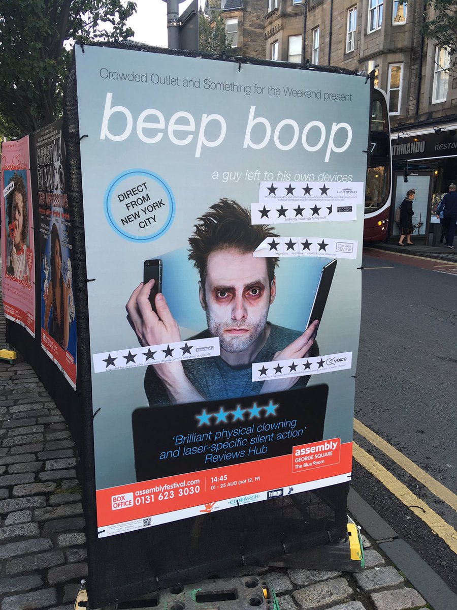 shhscotthunter's tweet image. #BeepBoop was incredible...
A Mr. Bean, Jim Carrey for the technologically zombified generation. 
How he moves his body like he does is beyond me and the sound design was PHENOMENAL. 
@CrowdedOutlet