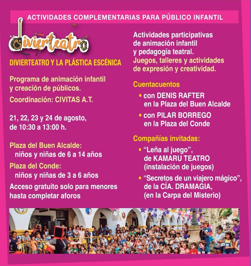 ciudad_rodrigo's tweet photo. Hoy el empieza el divierteatro!! #22FeriadeTeatro https://t.co/ph2nBCXUtr