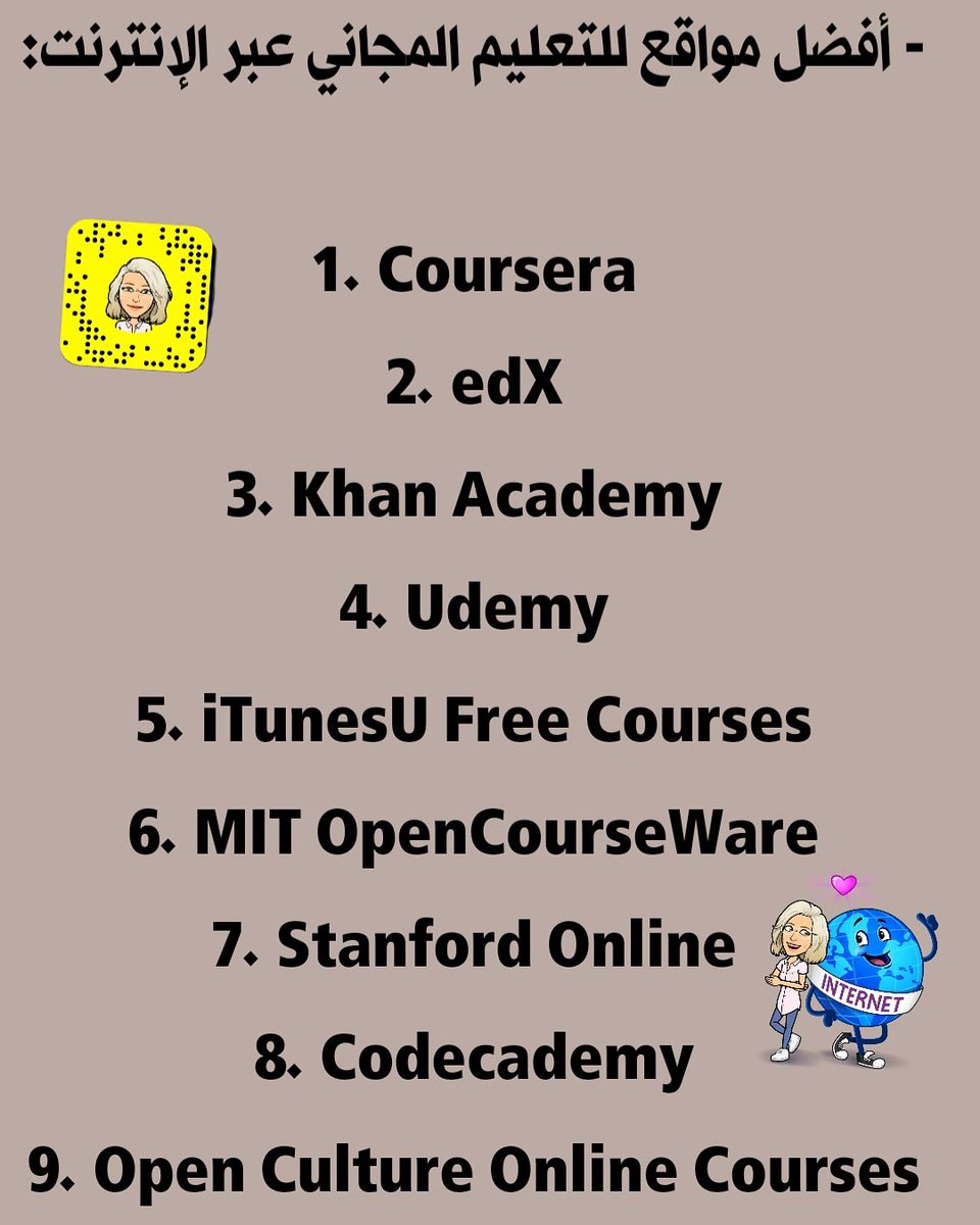Computercourse8's tweet image. #تعلم
#onlinelearning