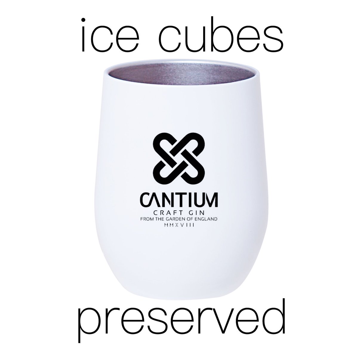 Introducing the Cantium Cup that has the same qualities as the Cantium Flask. So your ice lasts longer. #gin #ice